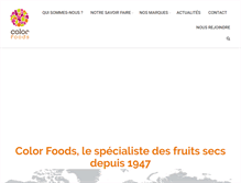 Tablet Screenshot of color-foods.com